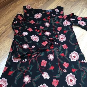 Cold shoulder bell sleeve dress